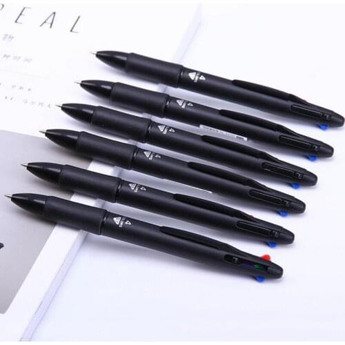 Four in One 0.7mm Ball Point Pen Four colors Ball Pen Black Holder Smooth Writing Pen Students Stationary 1pcs