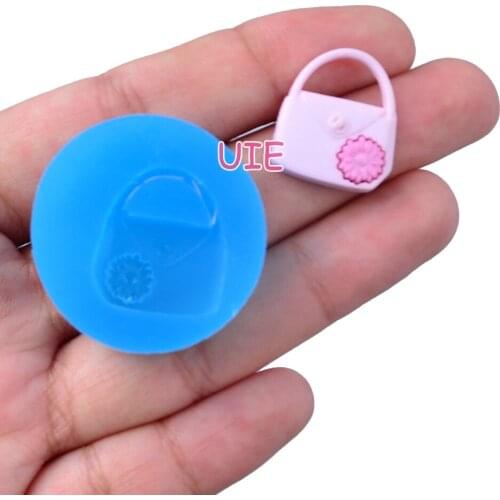 FYL605U 19.5mm x 16.8mm Handbag Silicone Mold Fondant Cake Decoration Candy Resin Clay Earrings Necklace Craft Soap Candle