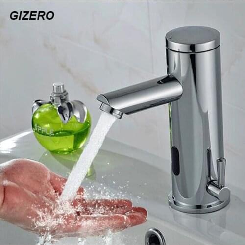 Newly Automatic Sensor Faucet Hot and Cold Water with DC Battery 6V Touch Free Deck Mounted Sensor Faucet torneira ZR1033