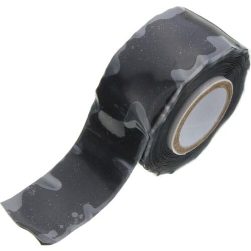 SRT01 25mm Wide Black Self Fusing Silicone Tape Emergency Rescue Repair Tape