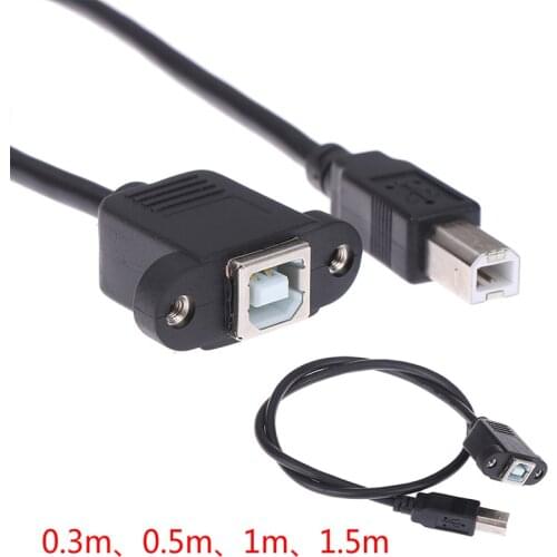USB 2.0 Type B Male to Type B Female Printer Extension Cable With Panel Mount