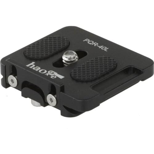 Haoge 40mm Universal Camera Quick Release Plate with Retractable Lip Flange for Arca Standard Tripod Ball Head Ballhead Clamp