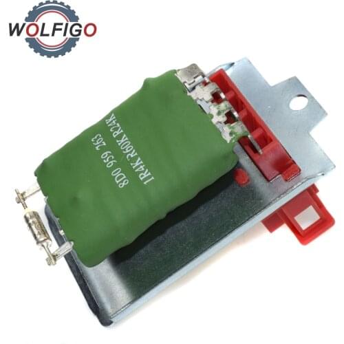 WOLFIGO Blower Fan Motor Heater Resistor Blower Motor Resistor Regulator for Audi A4 B5 Passat B5 Skoda Superb 8D0959263 9011646
