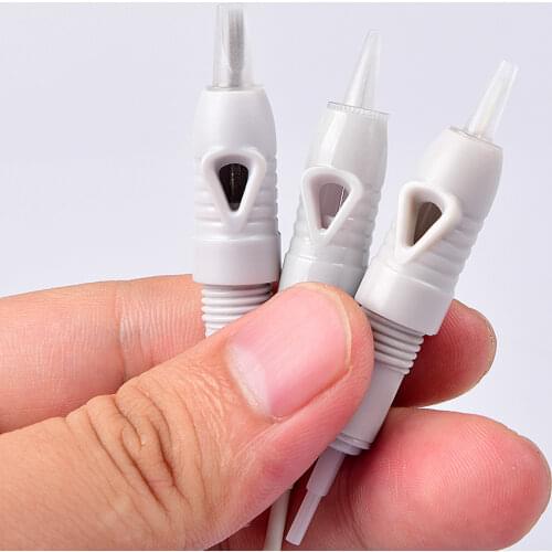 10pcs/lot Disposable 8mm Screw Gray Tattoo Needles Cartridge For Premium Permanent Machine Pen