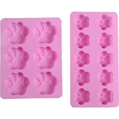 18.5*14*1.5CM DIY Sugar Craft Cake Vintage Cat Paw Footprint Silicone Mold Fondant Mold Cake Decorating Tools Gum Paste Mold