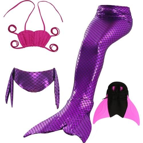 2021 Summer Party Costume Suit Girl Mermaid Swimsuit Mermaid Tail 2-piece Set Kids Carnival Beach Vacation Swimsuit