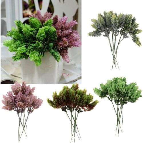 6Pcs Creative Artificial Plastic Pine Nuts Plant Flowers Garden Wedding Decor