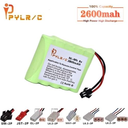 6v Rechargeable Battery For Rc toys Cars Tanks Robots Gun 2600mah Ni-MH Battery AA 6v 2600mah Batteries Pack For Rc Boat 1Pcs