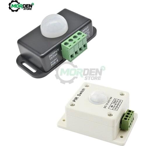 DC 12V 24V 8A Automatic PIR Motion Sensor Switch IR Infrared Human Body Detector Light Switch Wall Light Strip On Off Switch
