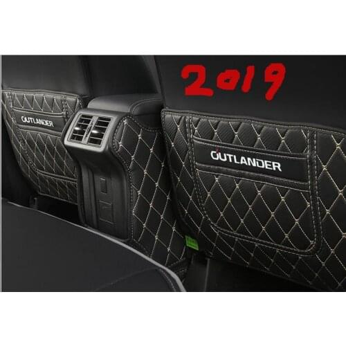 Car armrest box Back row anti kicking pad holster Artificial Leather for MITSUBISHI outlander 2016-2019 Accessories Car-styling