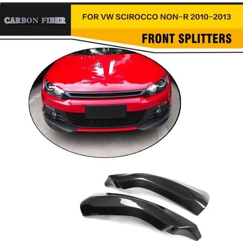 Carbon fiber side apron auto car front bumper splitters Fits for VW Scirocco Standard Only 10-13 Non R