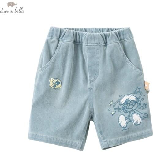 DBX17986 dave bella summer baby boys fashion cartoon pockets shorts children kids boy casual pants infant toddler trousers