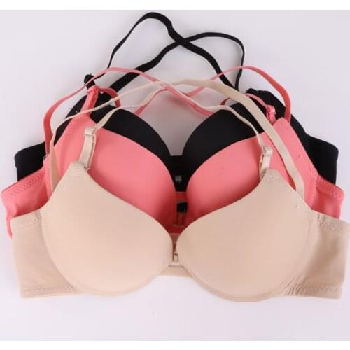 Women Racerback Sexy Bra Brassiere Small Breast Push Up Bras Super Push Up Bra Front Closure Bras