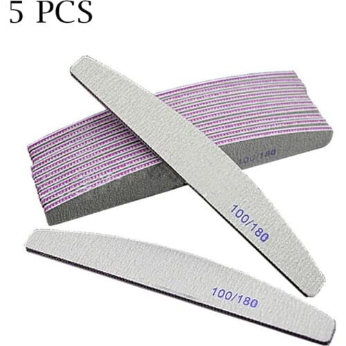 Nail File Buffer Double Side Professional Nail Files Polish Sandpaper 100/180 Trimmer Lime Buffer for Nails Manicure Accessories
