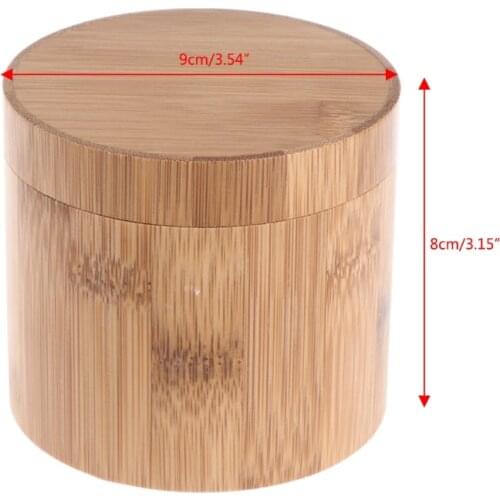 Elegant Bamboo Watch Gift Box Jewelry Display Cylindric Storage Case With Pillow