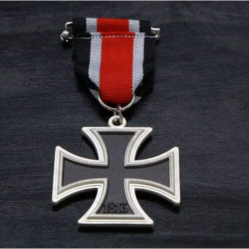 Germany 1939 Iron Cross Medal Badge 2nd Class with Ribbon Military Fan Decoration Deutschland Eisernes Kreuz II. Klasse EK2