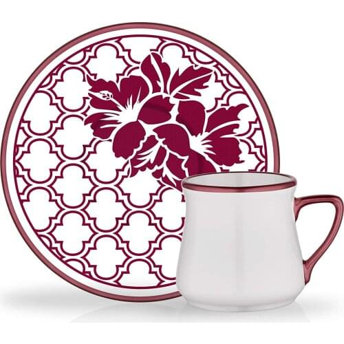 Glore Turkish Coffee Set of 6 Almiran Rose Gold-Coffee Sets Tarabya Turkish Coffee ST