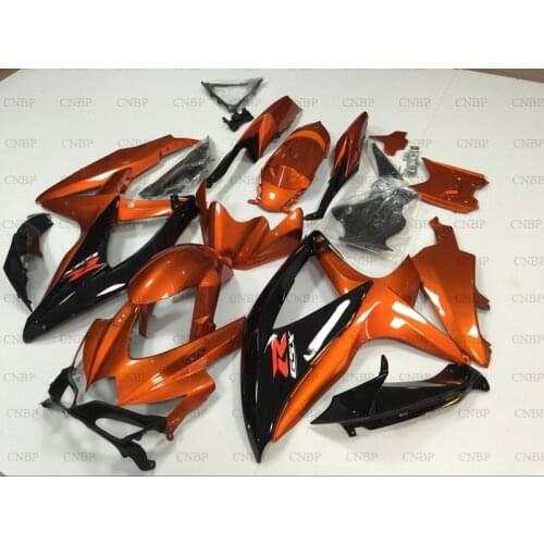 GSXR600 2008 - 2010 K8 Fairings GSXR 750 2009 Full Body Kits for Suzuki GSXR600 2009 Orange Black Fairings