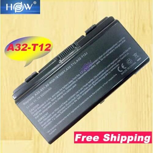 HSW 6Cells X51L X51R X51RL Laptop Battery For Asus A32-X51 90-NQK1B1000Y A32-T12 T12Fg T12Ug X51C X51H
