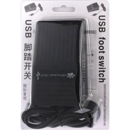 K1AA Plastic USB Single Foot Switch Pedal Control Pre-Progr Key for Keyboard Mouse PC