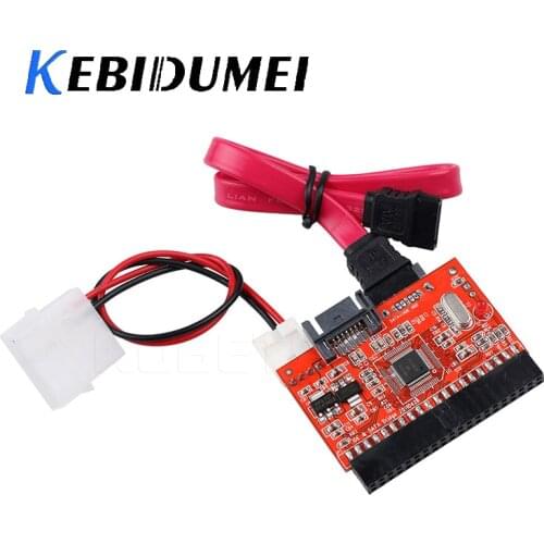Kebidumei 2 in 1 SATA to IDE Adapter IDE to SATA Converter 40 pin 2.5" inch Hard Disk Driver Support for ATA HDD CD DVD Adaptor