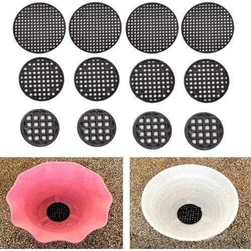 50pcs 4.5cm Round Flower Pot Hole Mesh Pad for Succulents Bonsai Pot Bottom Grid Breathable Gasket Garden Supply
