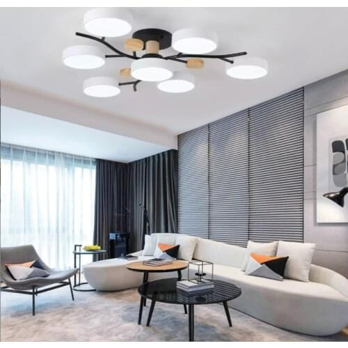 Factory direct new Nordic modern living room LED ceiling lamp bedroom lamp restaurant LED chandelier hotel lamp LED lamp
