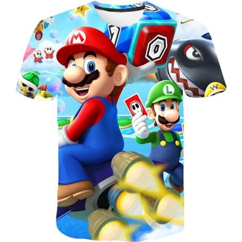 Anime 3D printing fashion mens and womens short-sleeved Boy T-shirt soft material outdoor casual loose mens T-shirt