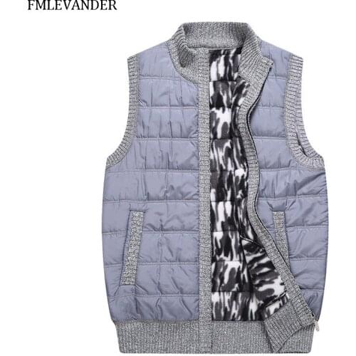 Gift For Father/Dad Winter Autumn Spring Thick Sweaters Sleeveless Cardigans Sweater Vest Coat Men