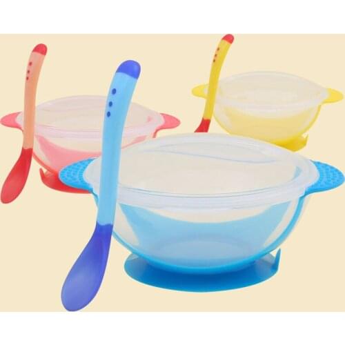 Baby Bowl Set Training Bowl Spoon Tableware Set Dinner Bowl Learning Dishes With Suction Cup Children Training Dinnerware