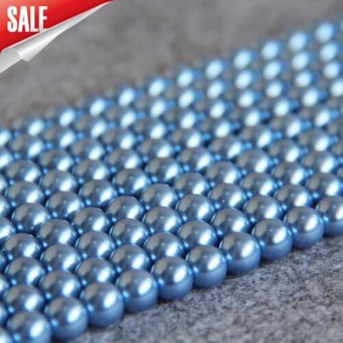 New Fashion high quality Light Blue Shell beads gift for women girl loose DIY 15inch Jewelry making design Wholesale and retail