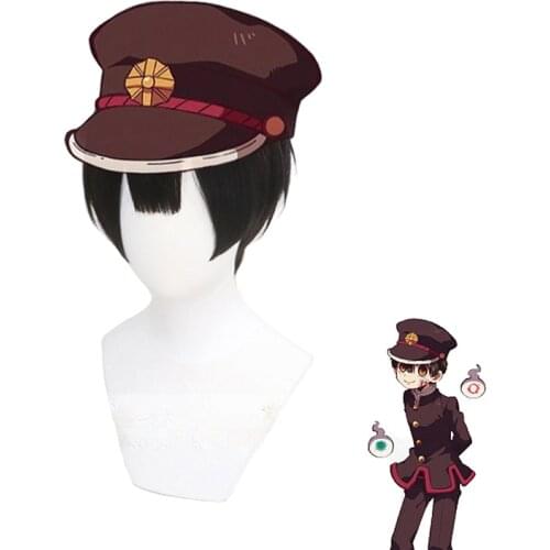 Jibaku Shounen Hanako Kun Cosplay Wigs Hanako Kun Cosplay Wig Short Black Heat Resistant Synthetic Hair Halloween