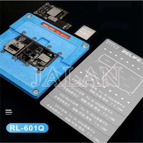 Relife RL-601Q Middle Motherboard Tin Planting Platfrom For X XS MAX 11 PRO 11pro BGA Repair IC Chip Tin Plant With Steel Mesh
