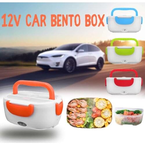 Portable Electric 12V Heated Lunch Box Bento Boxes Auto Car Food Rice Container Warmer For School Office Home Dinnerware