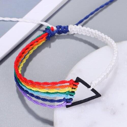 QiLuxy Fashion Colorful Rope Bracelets for Women Men Creative Multilayer Wax Rope Braided Adjustbale Lucky Bracelets Jewelry