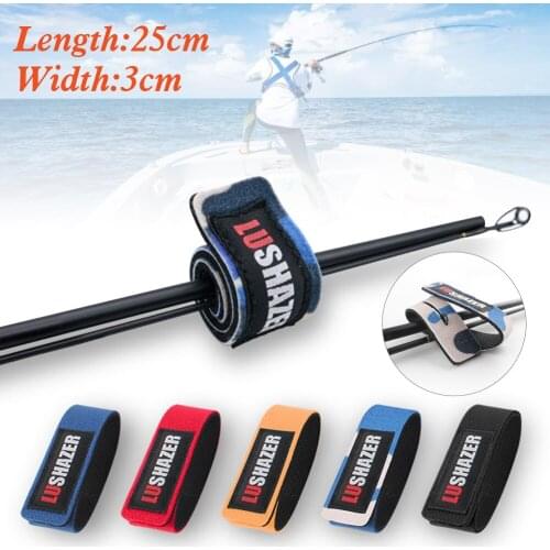 Fishing Rod Belt(9.8") Hook and Loop Fishing Rod Holder Straps for Casting Rods, Spinning Rods easy to carry and store