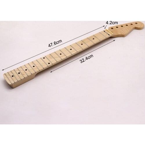 ST6 String 22 Fret Small Head White Canadian Maple Guitar Neck