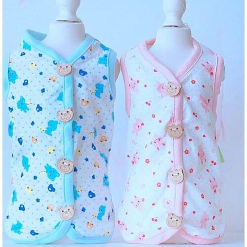 Cute Cartoon Pet Cat Clothes Dog Padded Vest Jacket For Small Dogs Dachshund Pitbull Sleeveless Cardigan Sweatshirt Coat Outfit