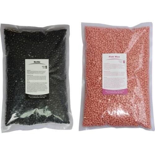 2Bags 1KG Hair Removal Hard Wax Beans for Full Body Depilatory Waxing Bead