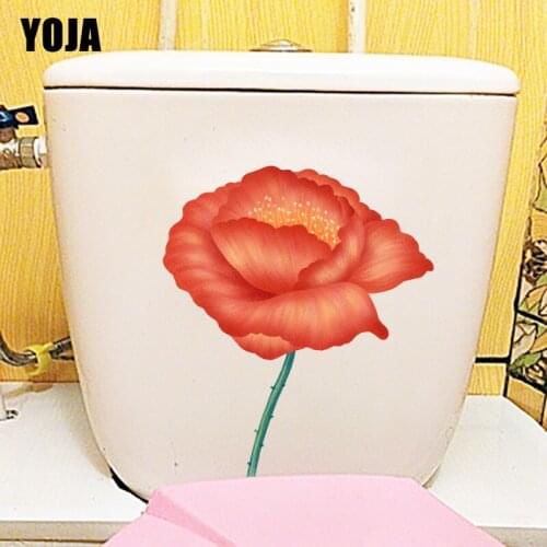 YOJA 18.8X21.6CM Delicate Flower Branch Kids Rooms Wall Sticker House Decoration Toilet Decal T1-1810