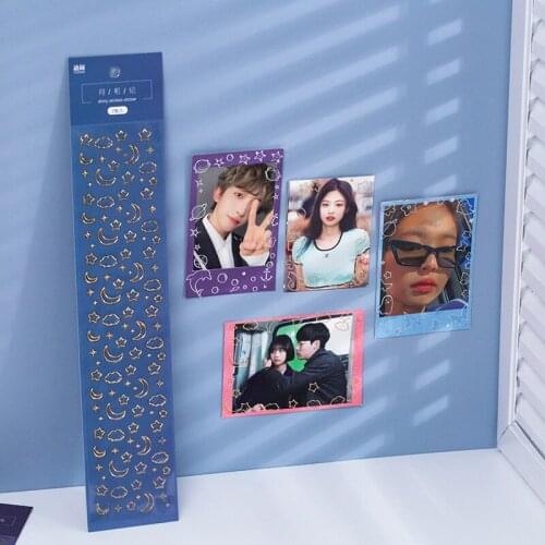 1 set 2021 New Creative Simple Hot Stamping Silver Hand Account Decoration DIY Material Stickers