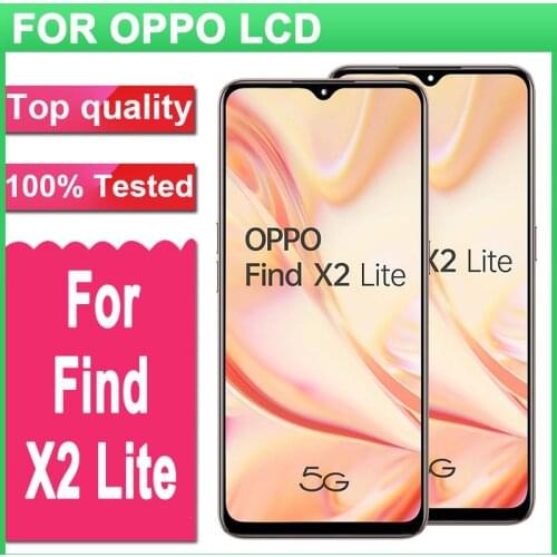 100% Tested 6.4" Amoled Display For Oppo Find X2 Lite LCD Display Screen Frame +Touch Panel Digitizer For Find X2 Lite CPH2005