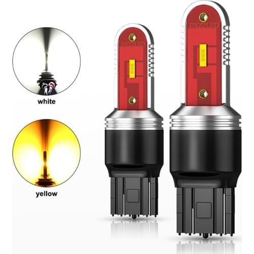 100Pcs/Lot Car LED Bulb CSP 1860 LED Chip 1156 1157 T20 T25 Turn Signal Tail Light Reverse Brake Stop Light White/Yellow/Red