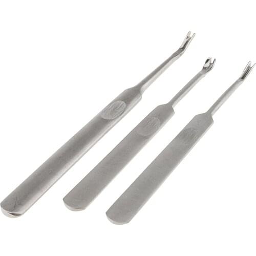 3 Pieces U V Shaped Stitching Groover Skiving Edge Beveler Leather Craft Tool Kit