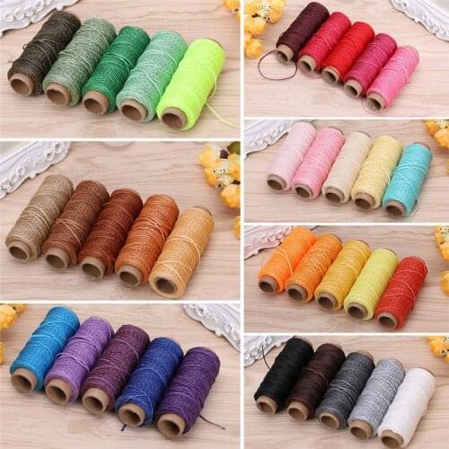 5Pcs 0.88mm 150D Leather Sewing Waxed Thread For Chisel Awl Shoes Luggage Repair wax thread