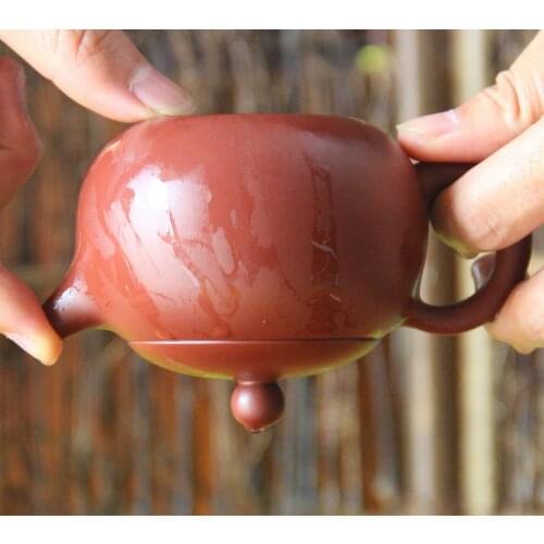 80 beauty authentic Yixing teapot famous handmade teapot Dahongpao red clay ore pot