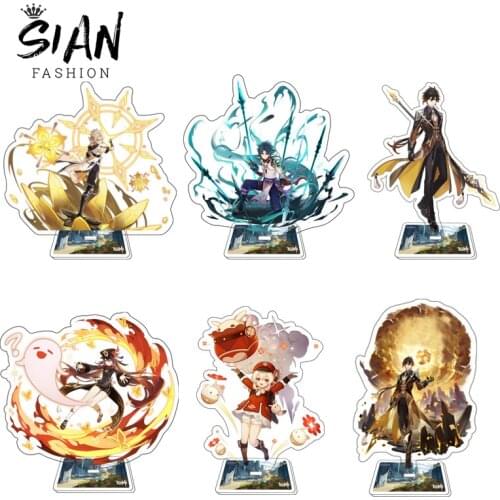 Anime Game Genshin Impact Acrylic Figure Stand Model Plate Cartoon Figures Model Desktop Standing Plate Sign Collection Jewelry
