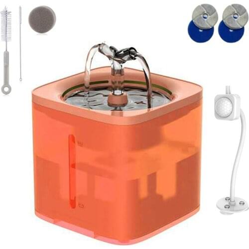 Automatic Cat Water Fountain With Faucet Dog Water Dispenser Transparent Drinkers For Cats Pet Drinking Bowl Filter Feeder