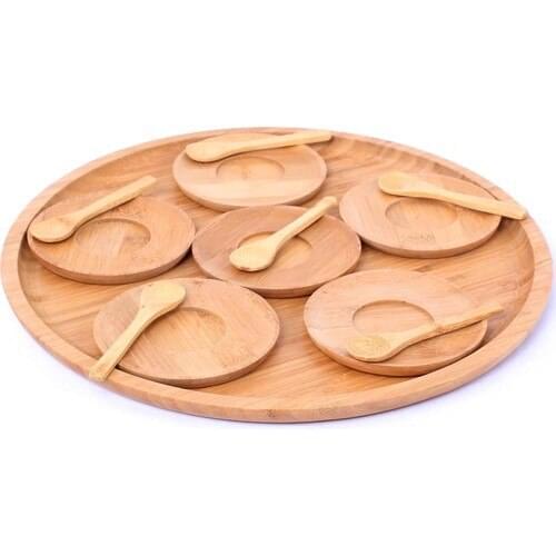 Paçi Bamboo Tea Dish Spoon Bamboo Tea Service Team 13 Piece