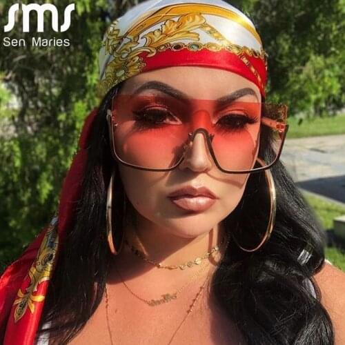 Oversized Goggle Sunglasses Women Men Vintage Square Sun Glasses Men Luxury Brand Small Frames Retro Eyeglasses Eyewear UV400